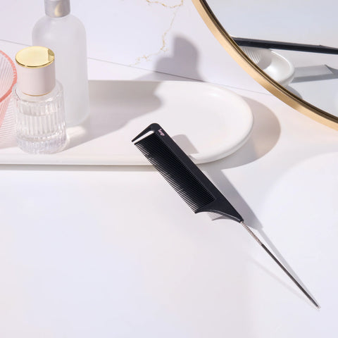 Carbon Fiber Comb Teasing Metal Pin Tail